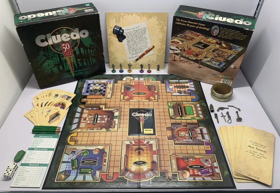 Cluedo 50th Anniversary Edition 1999 Board Game Hasbro 100% Complete Vintage - Image 1 of 4