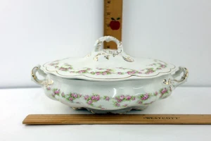 1940's Dudson Wilcox & Till Lidded Tureen Rose Vine Antique Porcelain England - Picture 1 of 7