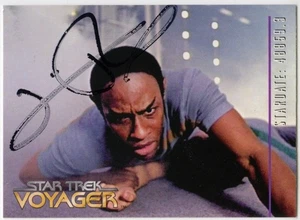 TIM RUSS Signed Star Trek Voyager Trading Card #1 (1996) ORIGINAL - Picture 1 of 2