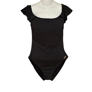 Vince Camuto Women’s Size 10 Black One Piece Ruffle Strap Swimsuit with Padding - Picture 1 of 7