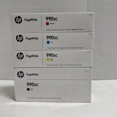 Tintas HP 990XC PageWide P75050 P77750 MOK05XC-MOK28XC GENUINO NUEVO JUEGO CMYK 2027 Foto 1 de 4