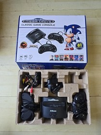 AT Games Sega Mega Drive Classic Console - Boxed & Tested - 81 Built-in Games Uk