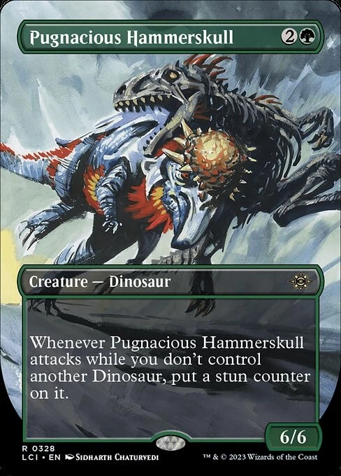 Pugnacious Hammerskull-The Lost Caverns Of Ixalan-Borderless-Foil-328-LP - Image 1 of 1
