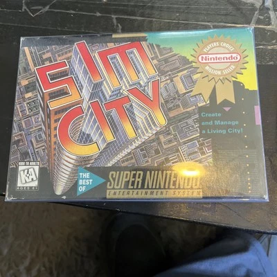 SimCity (Super Nintendo Entertainment System SNES, 1991) CIB  Beautiful - Image 1 of 4