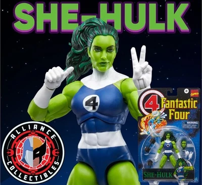 IN HAND! 2025 Marvel Legends Retro Fantastic Four SHE-HULK 6"Scale Hasbro Figure - Image 1 of 4