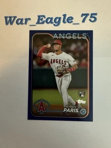 2024 TOPPS ROYAL BLUE KYREN PARIS ROOKIE #549 ANGELS - Picture 1 of 2