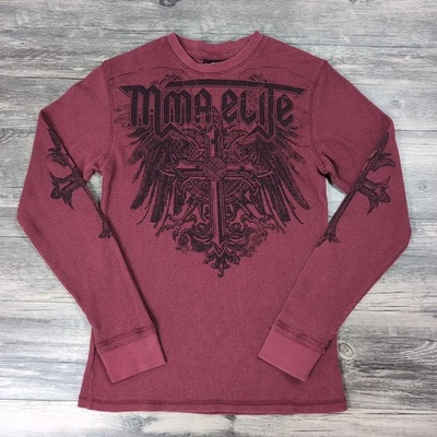 Camisa Térmica Vintage MMA Elite Manga Larga Talla Pequeña Alas Cruzadas Grunge Gótica Foto 1 de 4