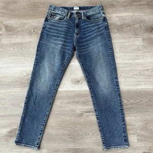 Jeans Todd Snyder Para Hombres REAL Talla 32x28 Calce Ajustado Elastizado 5 Bolsillos Denim Azul Lavado - Imagen 1 de 14