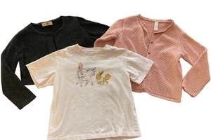 Girls Uniqlo Pokémon Graphic Tee & Cardigans Lot Size 6-8 Pink Black Bundle - Picture 1 of 7