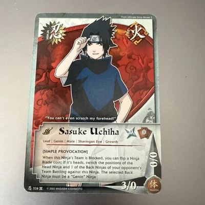 Bandai Naruto Ccg Sasuke Uchiha N-326 Unlimited The Chosen - Image 1 of 2