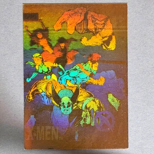 1992 Impel Marvel Comics Uncanny X-Men Team Gold Hologram Card #XH-5 Wolverine - Picture 1 of 2