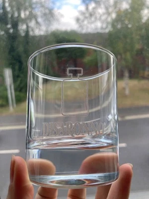 5x White Print DISARONNO AMARETTO GLASS Tumbler - Image 1 of 2