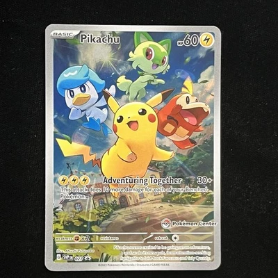 Pikachu - 027 (Pokemon Center Exclusive) 027 Sv: Scarlet & Violet Promo - Image 1 of 4