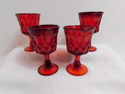 K7 - Noritake Perspective Ruby Red Wine Glasses Lot of 4 - Image 1 of 4