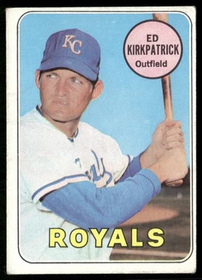 Ed Kirkpatrick 1969 Topps #529 Kansas City Royals VG Creases - Image 1 of 2