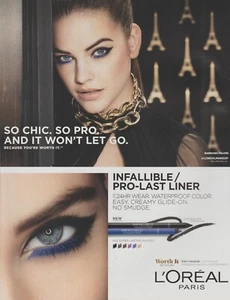 2018 L'Oreal Eye Makeup - Hungarian Supermodel Barbara Palvin - Print Ad Photo - Picture 1 of 1