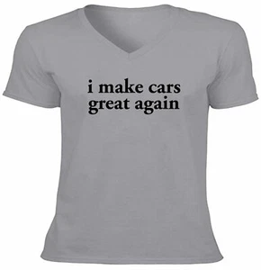 Funny Mechanic gifts V-neck T-shirt Car Quotes Automotive repair great again - Picture 1 of 11