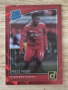 Alphonso Davies Panini Donruss 2018-19 clasificación novato prueba de prensa rojo #176 radiocontrol - Imagen 1 de 2