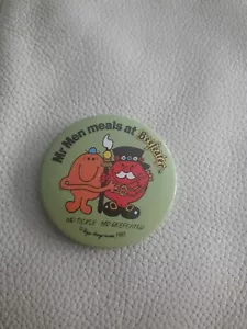 Insignia vintage de comidas Beefeater Mr Men 1985 - Imagen 1 de 3
