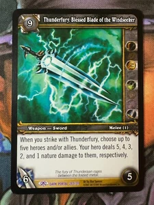 Juego de cartas coleccionables Warcraft Dark Portal 283/319 Thunderfury, Blessed Blade of the Windseeker - Imagen 1 de 2
