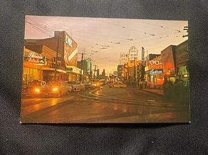16 De Septiembre Street View Night Ciudad Juarez Mexico Chrome Postcard - Picture 1 of 2