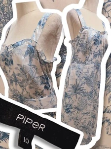 PIPER Ladies Print Dress Size 10 - Picture 1 of 8