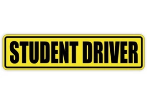 STUDENT DRIVER Vinyl Weatherproof Bumper Sticker Car Window Decal - Picture 1 of 1