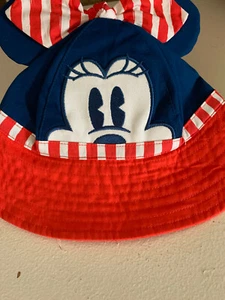 NWT Disney Baby 0-6 months red and blue mickey mouse hat cap with chin strap - Picture 1 of 2