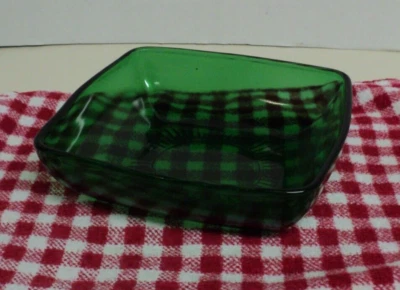 Cuenco de postre cuadrado verde bosque Anchor Hocking Charm EX SUBASTA #11891 Foto 1 de 3