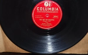 FRANK SINATRA - YOU ARE TOO BEAUTIFUL 1945 78 RPM - 10" Record VG - Picture 1 of 2