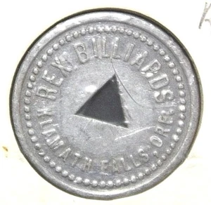 Ficha de recorte triangular de aluminio de 25 mm de billar Klamath Falls Oregon Rex - Imagen 1 de 2