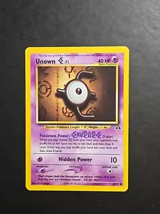 Pokemon Neo Discovery Unown E Common 67/75 LP - Picture 1 of 2
