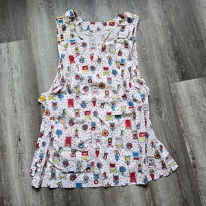 Vintage Cobbler Apron Womens Housewife Kitchen Costume Cosplay Retro Bib Primary - Picture 1 of 14