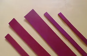 SILICONE RUBBER STRIPS 6 MM THICK x 50 MM WIDE - BY THE METER - RED - - Foto 1 di 4