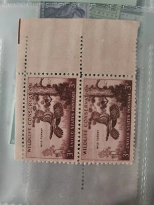 US 3c Stamp Scott #? Wildlife Conservation Unused, 1956 Wild Turkey - #B215 - Image 1 of 3