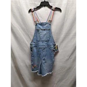 TakePride OVERALLS Shortalls Queen Rainbow Embroidered Rainbow Straps UNISEX XXL - Picture 1 of 8