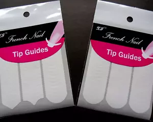 Nail Art French Manicure Guides "Curved CYV" 2pk Mix Styles Tip Stickers Stencil - Picture 1 of 3