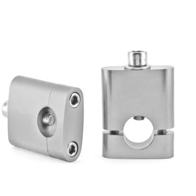 303199A COPPIA SUPPORTI MANUBRIO NOEND A PONTE D28 ARGENTO APRILIA PEGASO 50 199 - Immagine 1 di 4