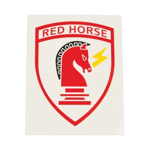 Calcomanía escudo caballo rojo de 3,75" x 2,75" - Imagen 1 de 2