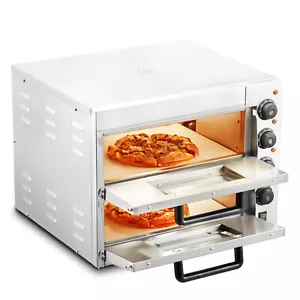 VEVOR Forno Elettrico Pizza 2 Ripiani 406mm Acciaio Inox Elettrico 4 Manopole - Bild 1 von 12