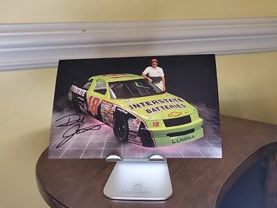 DALE JARRETT #18 INTERSTATE BATTERIES AUTOGRAPHED NASCAR HERO CARD 1992 9" x 6" - Image 1 of 4
