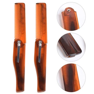 4 Pcs Portable Folding Comb Miss Man Hair for Men Hairdressing Combs - Bild 1 von 12