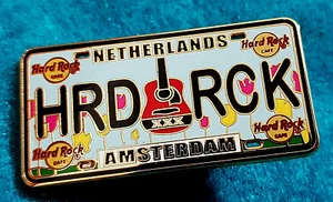 AMSTERDAM NETHERLANDS LICENSE PLATE SERIES RED YELLOW TULIPS Hard Rock Cafe PIN - Picture 1 of 1