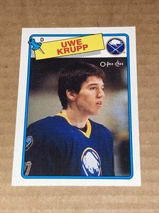 1988-89 O-PEE-CHEE UWE KRUPP RC BUFFALO SABRES #220