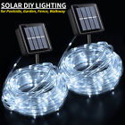 2Pack Outdoor Christmas Crystal Rope Solar Led Twinkle Fairy String Light Garden