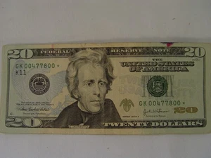 20 Dollar Star Note 2004A  Low Serial Number, 4 Zero's - Picture 1 of 3