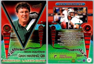 1998 Pacific Aurora DAN MARINO Gridiron Laser Cuts #11 Miami Dolphins HOF - Bild 1 von 1