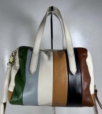 Bolso Bandolera Fossil Mujeres Sydney Cuero Eco Retazos 2 Asas Foto 1 de 4
