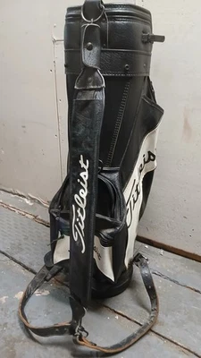 Винтажная сумка для гольфа Titleist с 2 разделителями - черная/белая - - Изображение 1 из 4