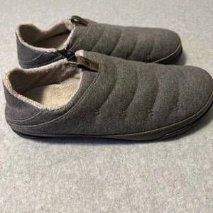 Olukai Mahana Grey Quilted Slip On Slipper Shoes Drip Heel Mens Size US 10M - Picture 1 of 7